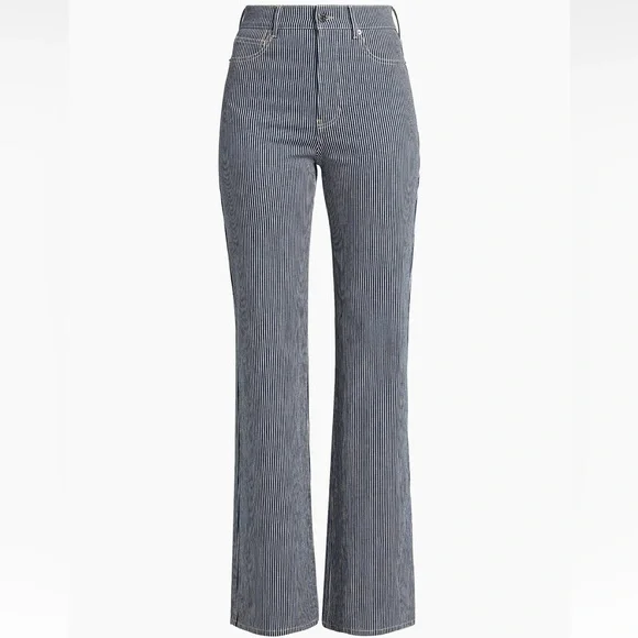 Veronica Beard Crosbie High Rise Striped Jeans - Picture 5 of 6